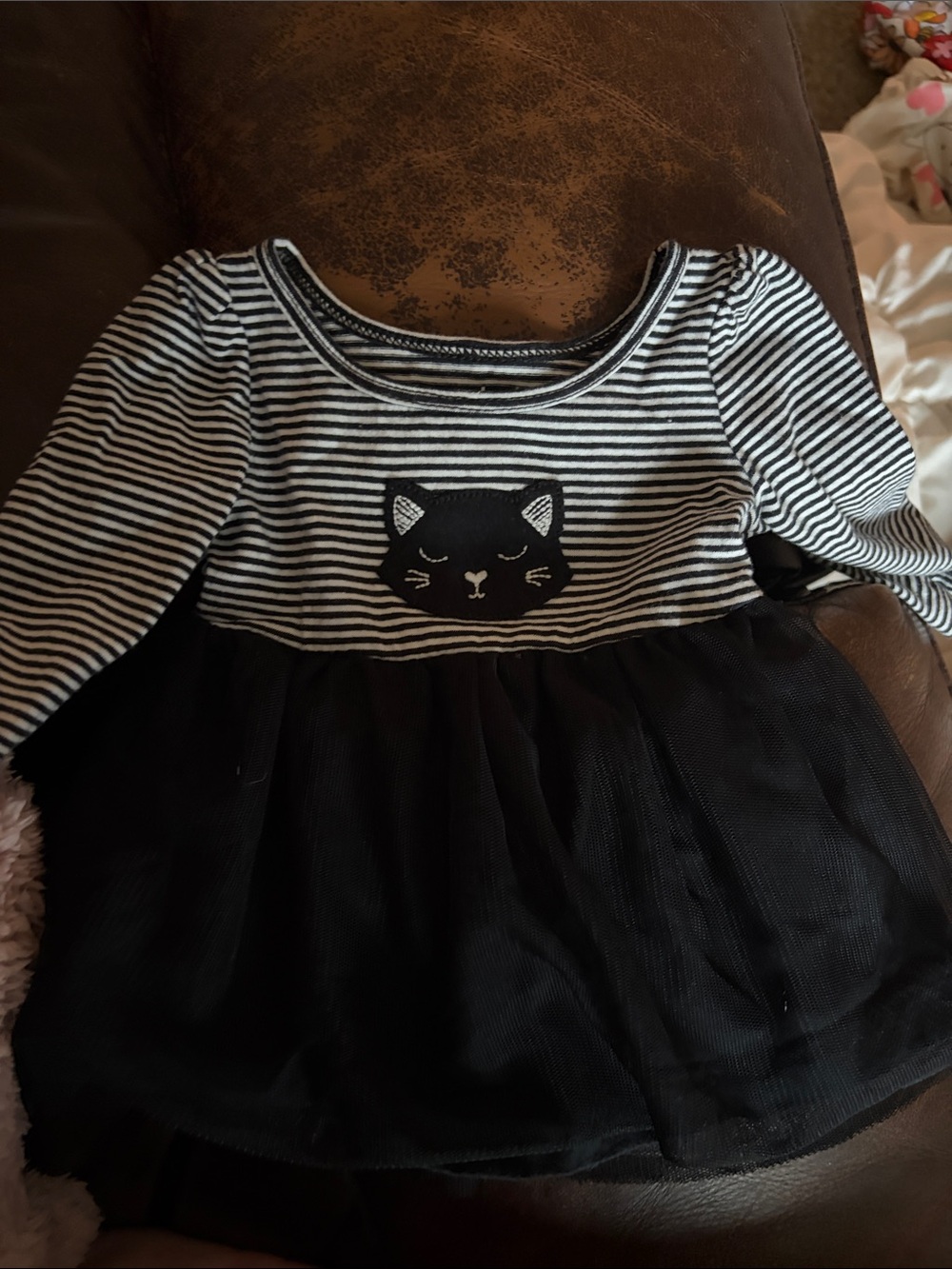 Carter's Black and White Striped Baby Bodysuit